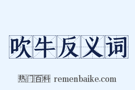 吹牛反义词是什么意思的图片